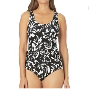 HURLEY Ladies One Piece Swimsuit in Ink Fresco Size XXL